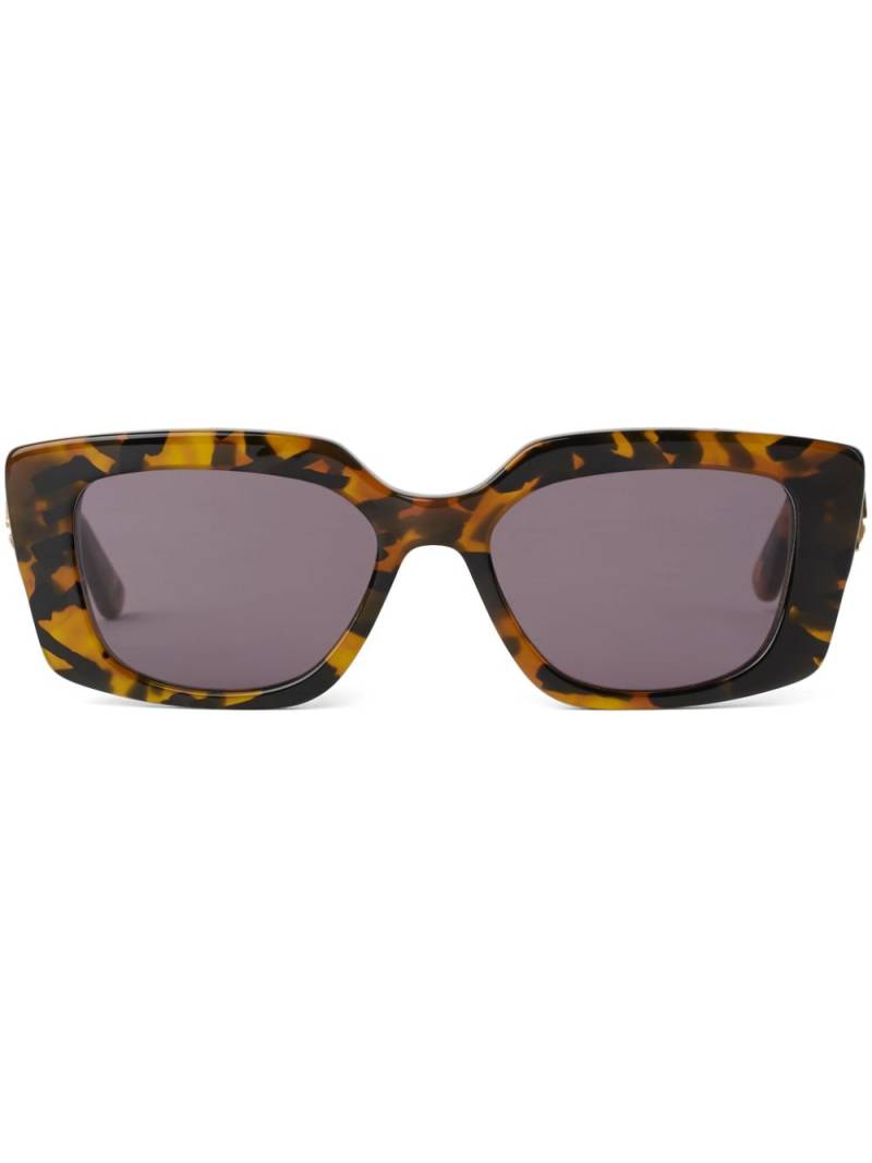 Karl Lagerfeld Heritage tortoiseshell rectangle-frame sunglasses - Brown von Karl Lagerfeld