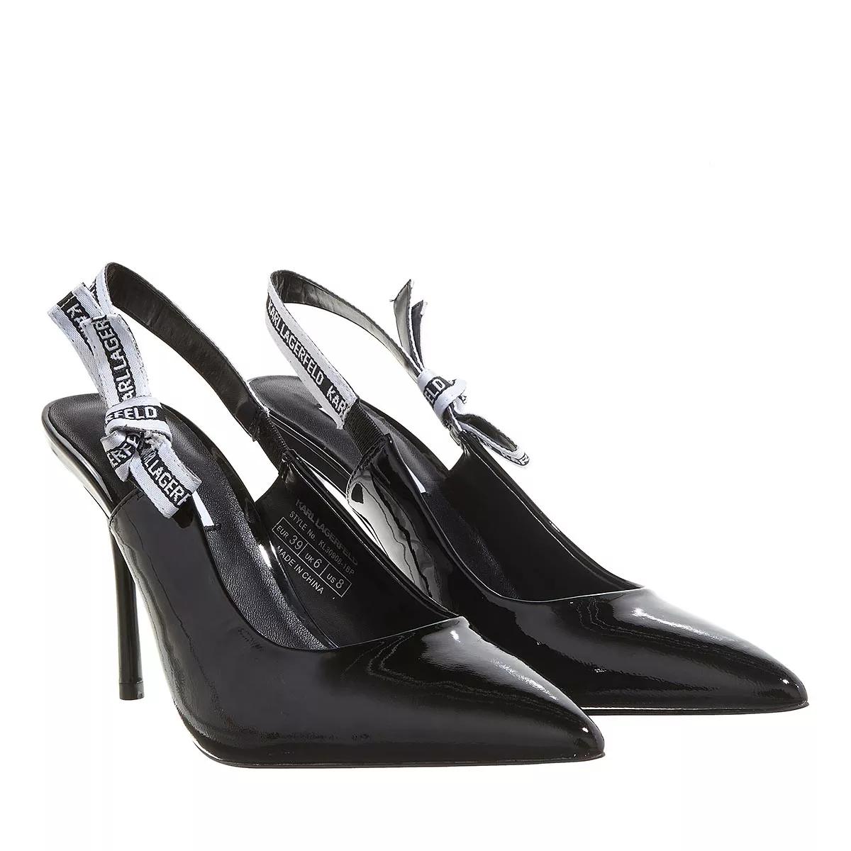 Karl Lagerfeld Hohe Schuhe - Sarabande Ribbon Sling - Gr. 36 (EU) - in Schwarz - für Damen von Karl Lagerfeld