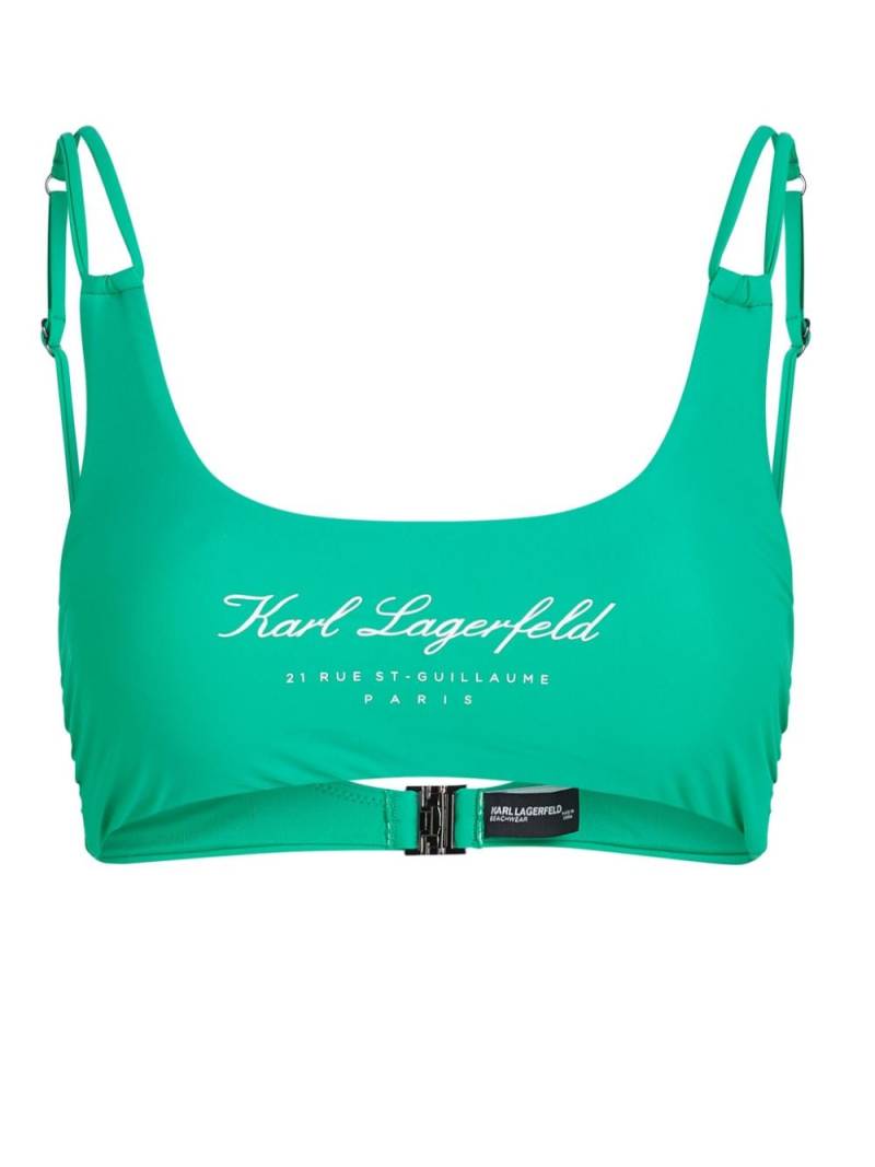 Karl Lagerfeld Hotel Karl bandeau bikini top - Green von Karl Lagerfeld