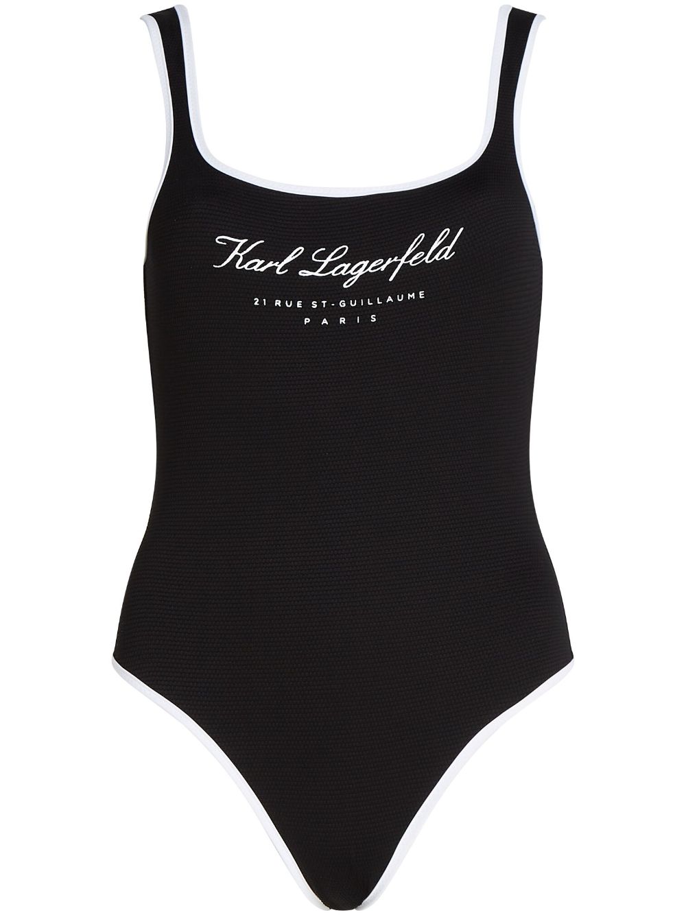 Karl Lagerfeld Hotel Karl open-back swimsuit - Black von Karl Lagerfeld