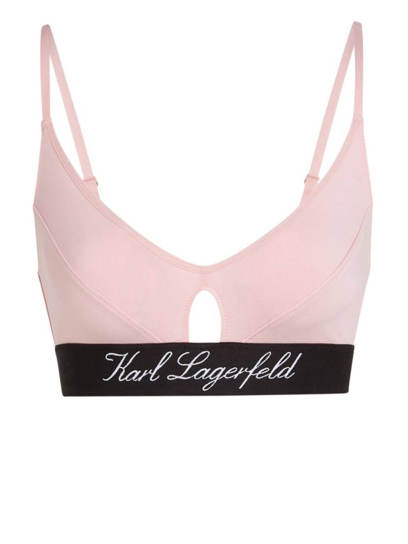 Karl Lagerfeld Hotel Karl peephole-detail bra - Pink von Karl Lagerfeld