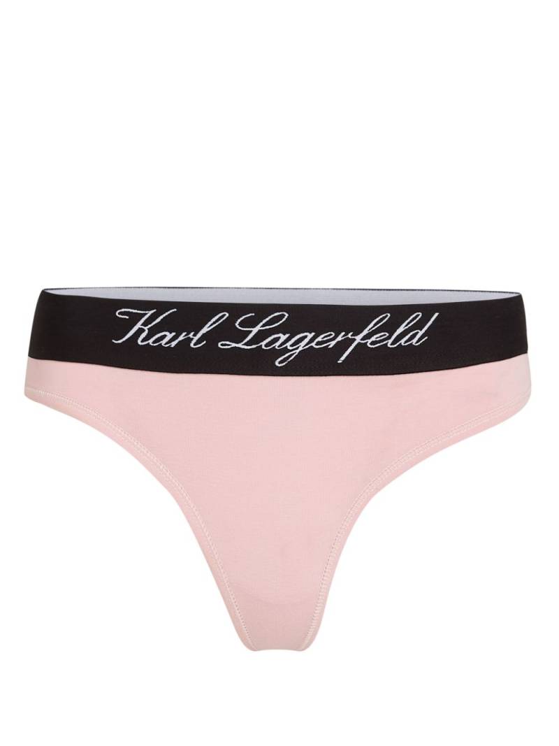 Karl Lagerfeld Hotel Karl low-rise thong - Pink von Karl Lagerfeld