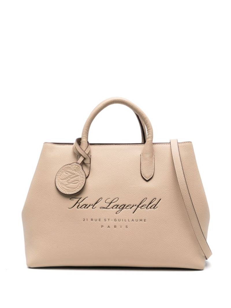 Karl Lagerfeld Hotel Karl tote bag - Neutrals von Karl Lagerfeld