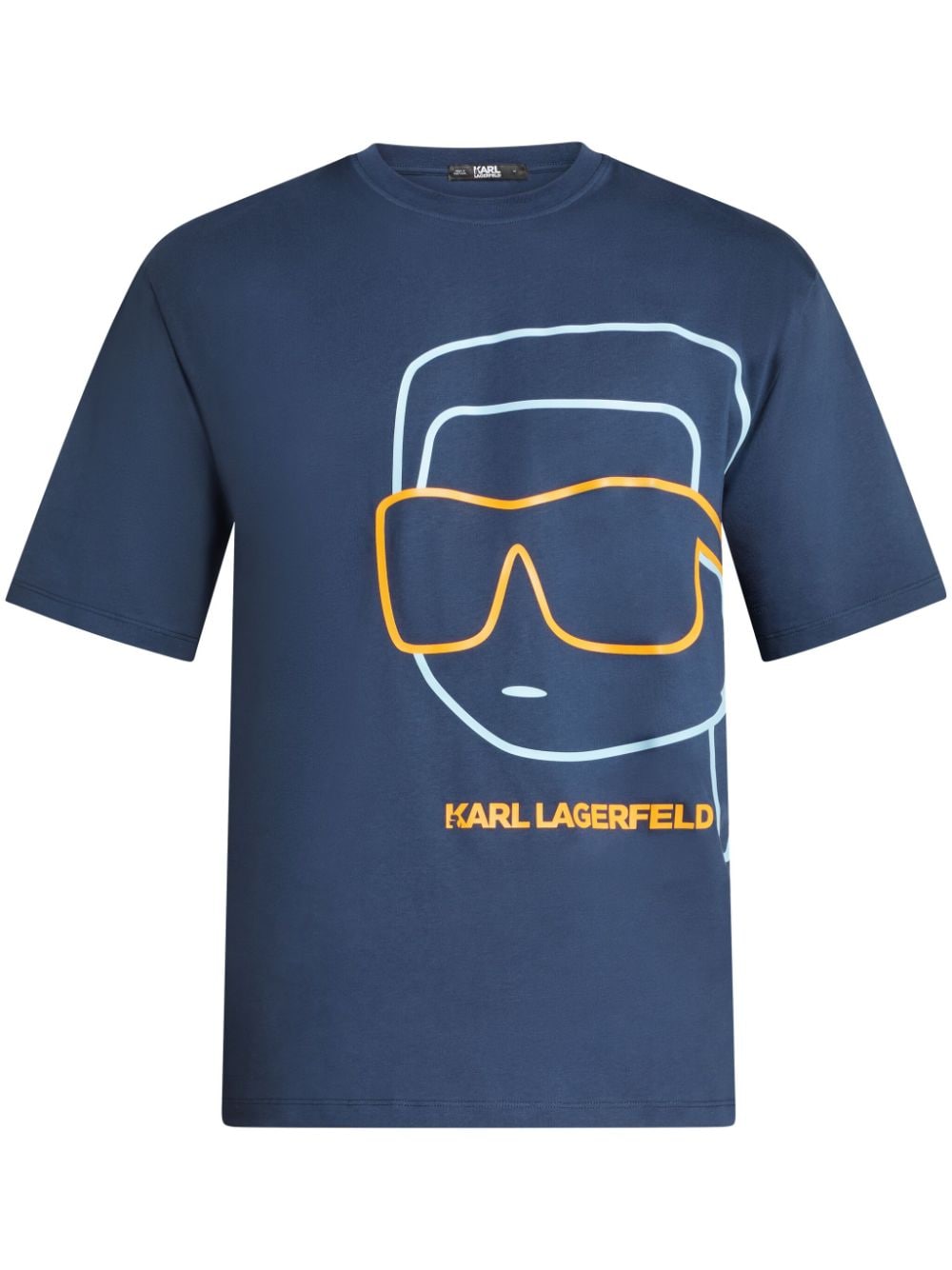 Karl Lagerfeld IKONIK 2.0 cotton T-shirt - Blue von Karl Lagerfeld