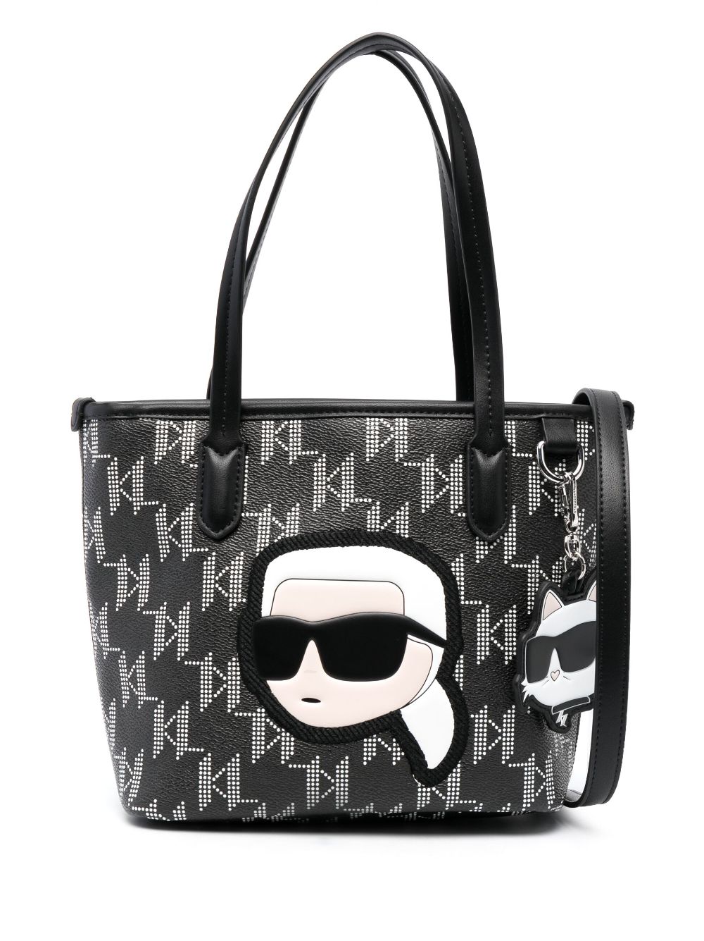 Karl Lagerfeld Ikon Monogram tote bag - Black von Karl Lagerfeld