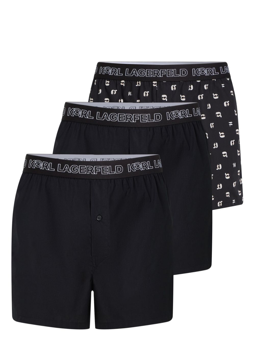 Karl Lagerfeld Ikon boxer shorts (pack of three) - Black von Karl Lagerfeld