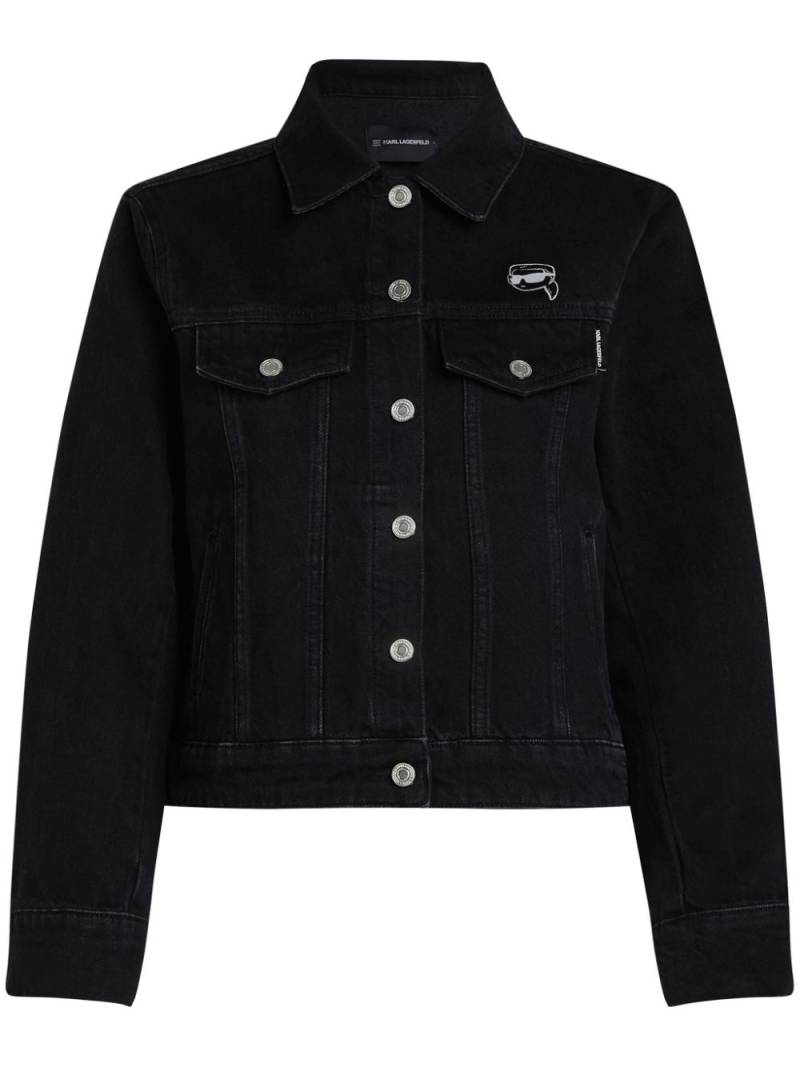 Karl Lagerfeld Ikon denim trucker jacket - Black von Karl Lagerfeld