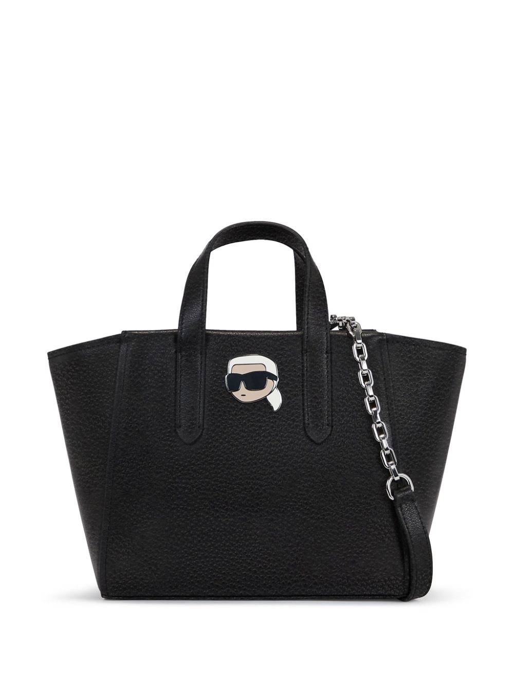 Karl Lagerfeld Ikon pebbled tote bag - Black von Karl Lagerfeld