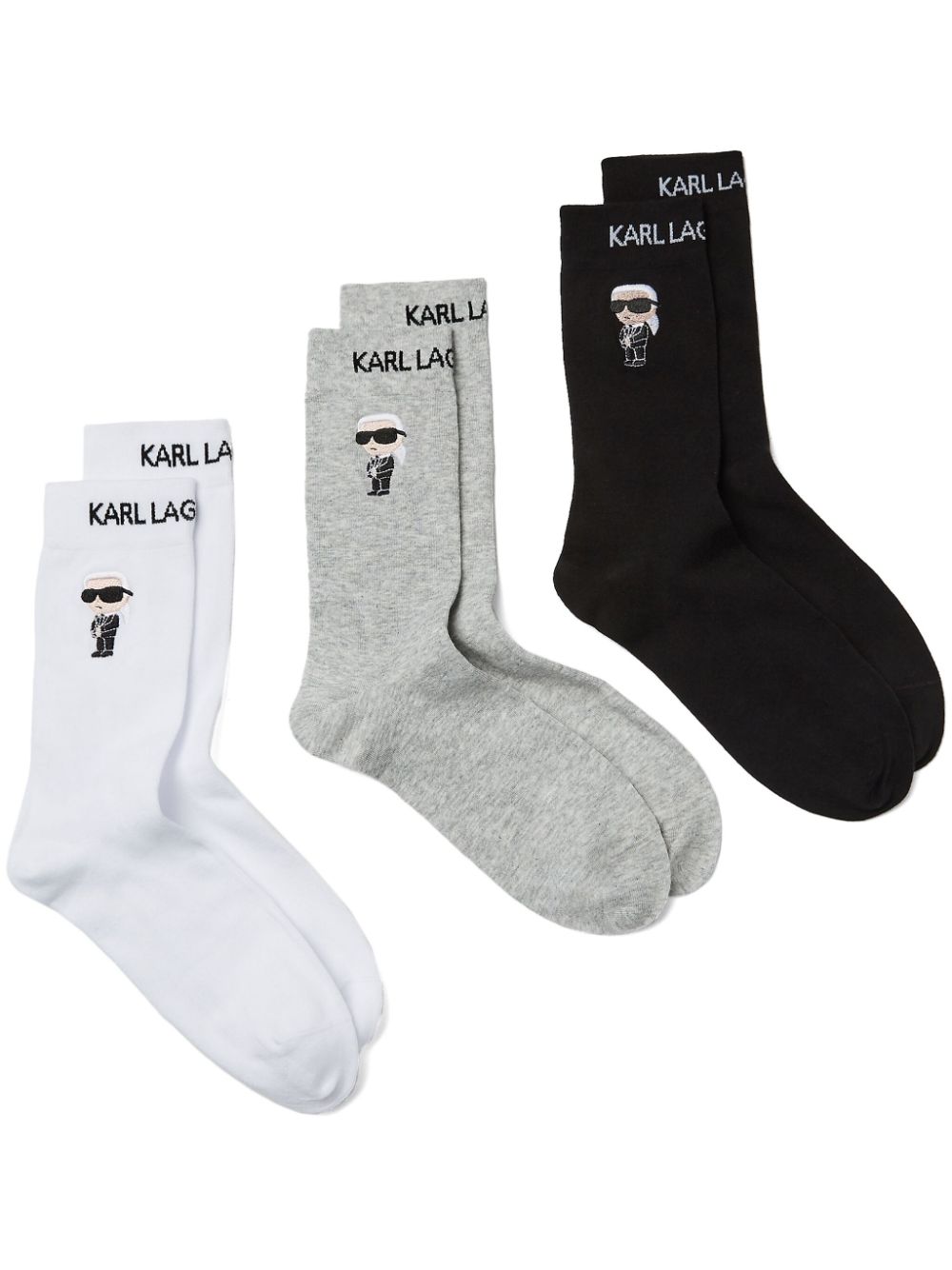 Karl Lagerfeld Ikon socks (pack of three) - White von Karl Lagerfeld