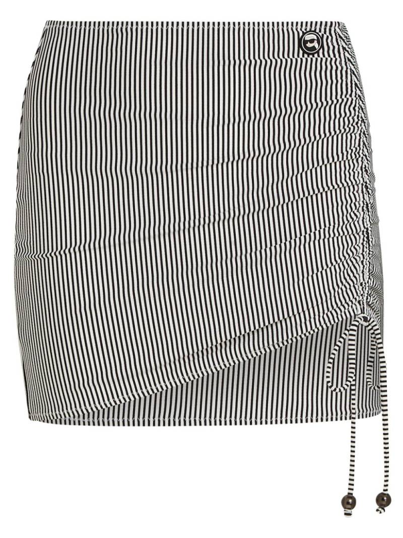 Karl Lagerfeld Ikon striped pareo - Black von Karl Lagerfeld