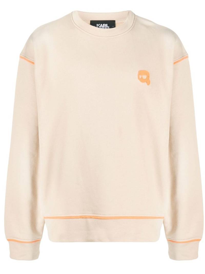 Karl Lagerfeld Ikonik 2,0 cotton sweatshirt - Neutrals von Karl Lagerfeld