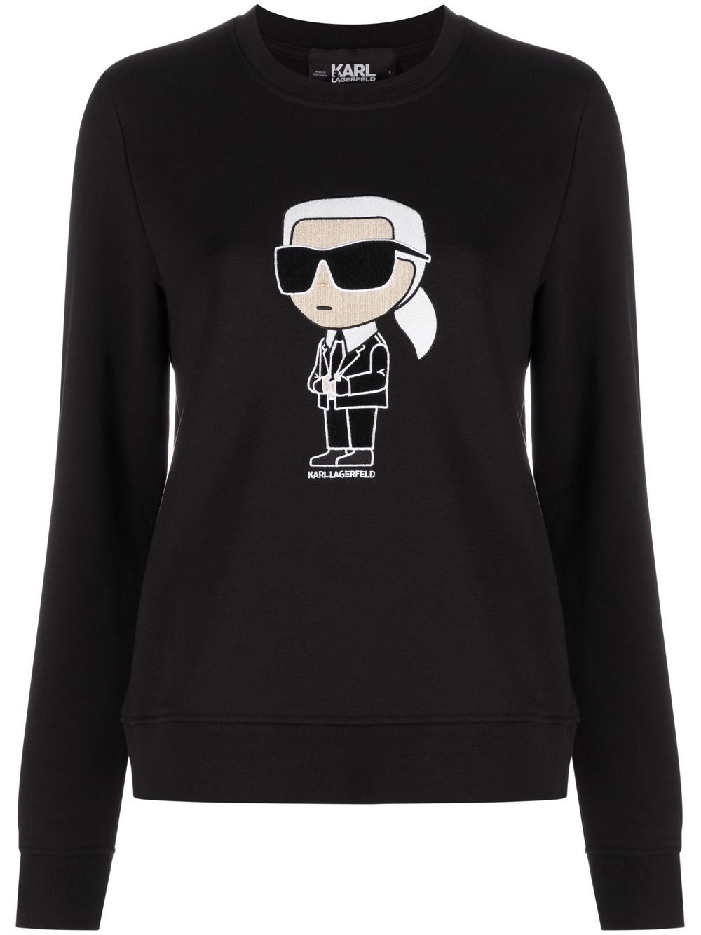 Karl Lagerfeld Ikon organic-cotton sweatshirt - Black von Karl Lagerfeld