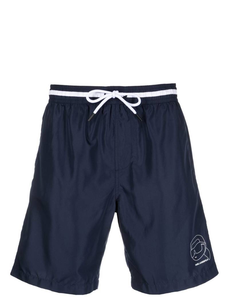 Karl Lagerfeld Ikon 2.0 Long Boardshorts - Blue von Karl Lagerfeld