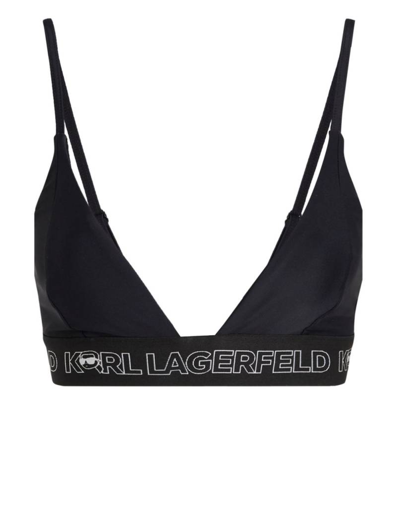 Karl Lagerfeld Ikon triangle bikini top - Black von Karl Lagerfeld