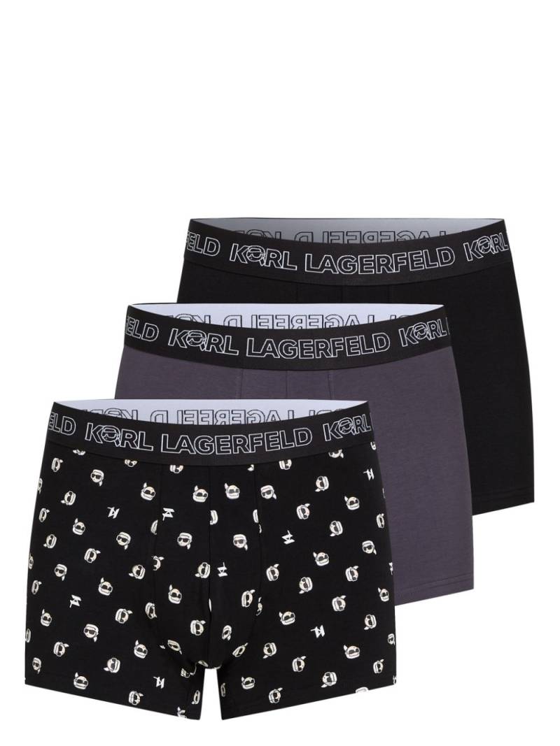 Karl Lagerfeld Ikon boxers (pack of three) - Black von Karl Lagerfeld