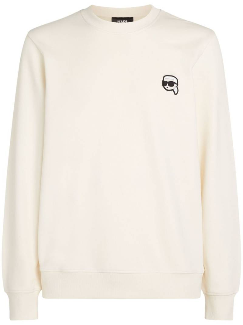 Karl Lagerfeld Ikon logo-appliqué sweatshirt - White von Karl Lagerfeld