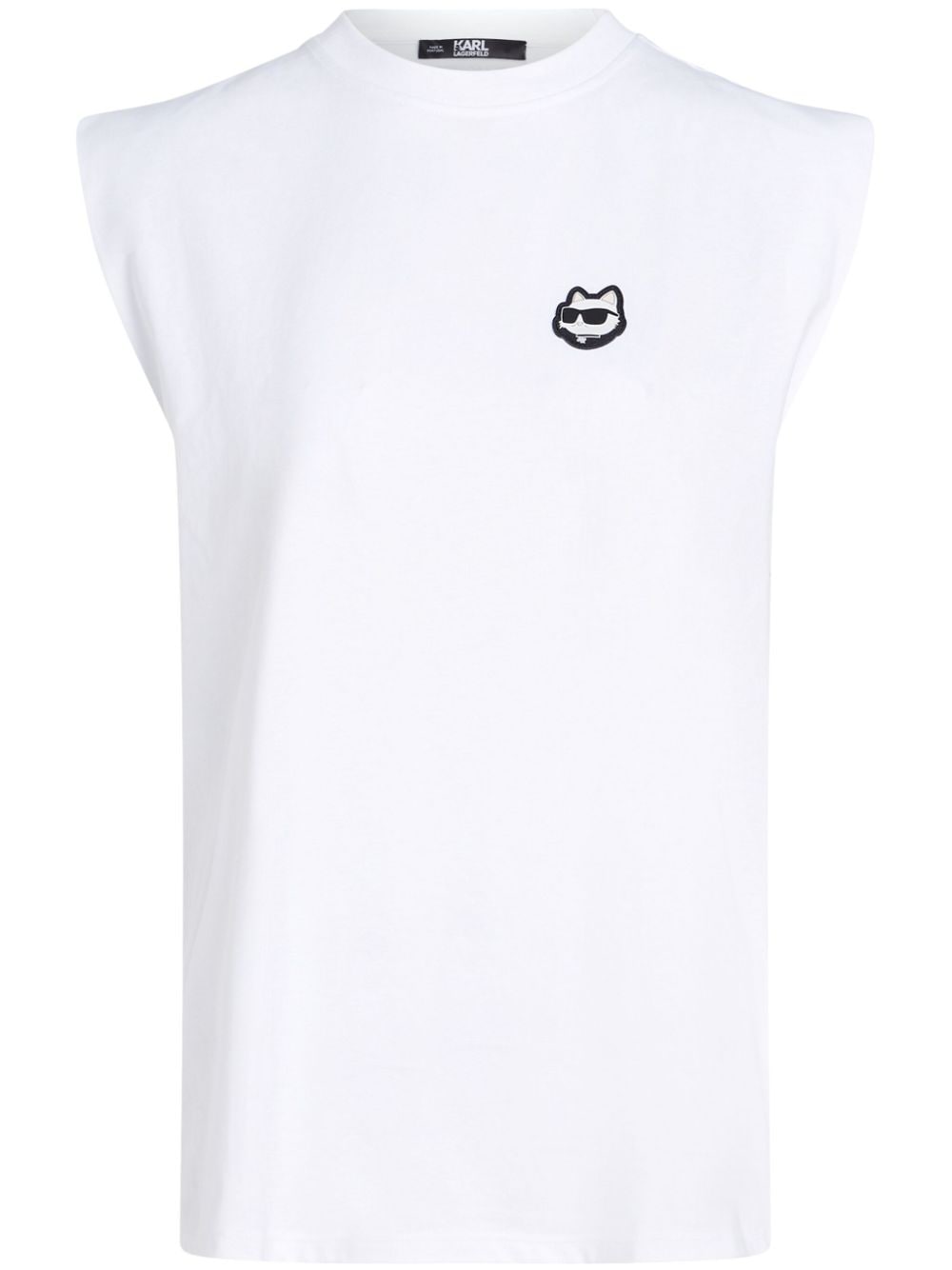 Karl Lagerfeld Ikon appliqué-detail tank top - White von Karl Lagerfeld