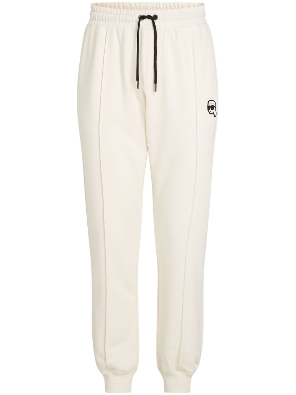 Karl Lagerfeld Ikon pintuck track pants - White von Karl Lagerfeld