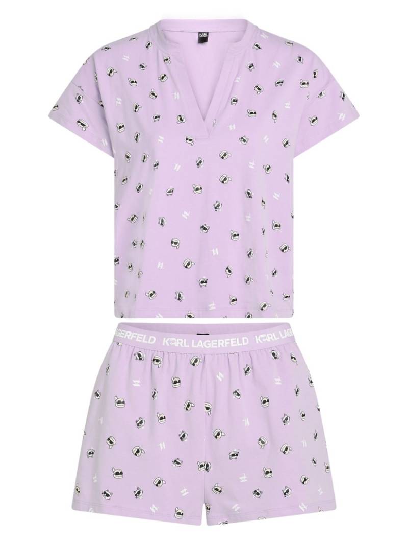 Karl Lagerfeld Ikonik 2.0 pyjama (two pieces set) - Purple von Karl Lagerfeld