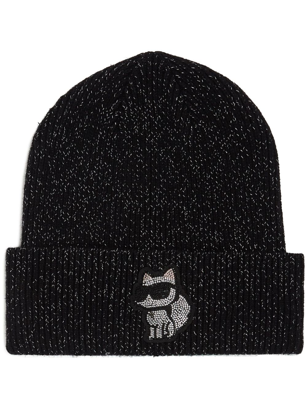 Karl Lagerfeld Ikonik Choupette lurex beanie - Black von Karl Lagerfeld