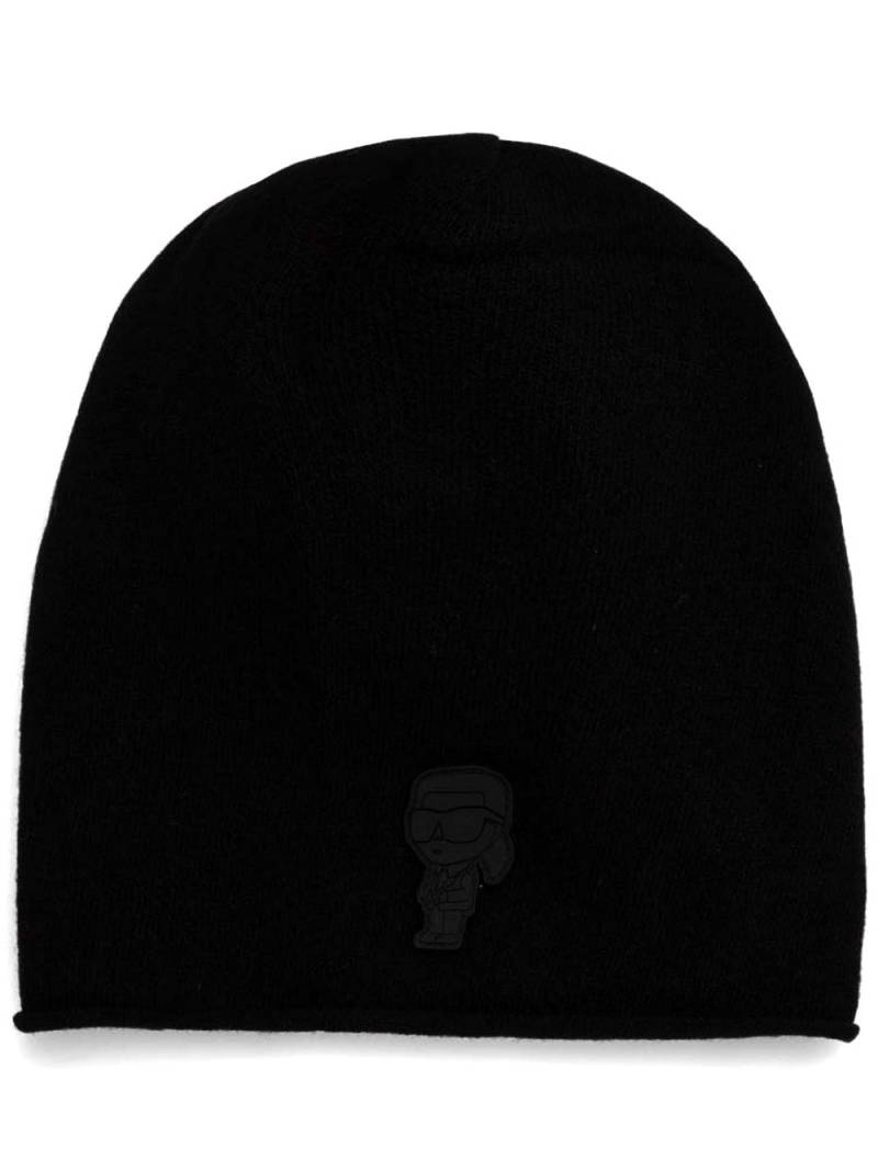 Karl Lagerfeld Ikonik Karl beanie - Black von Karl Lagerfeld