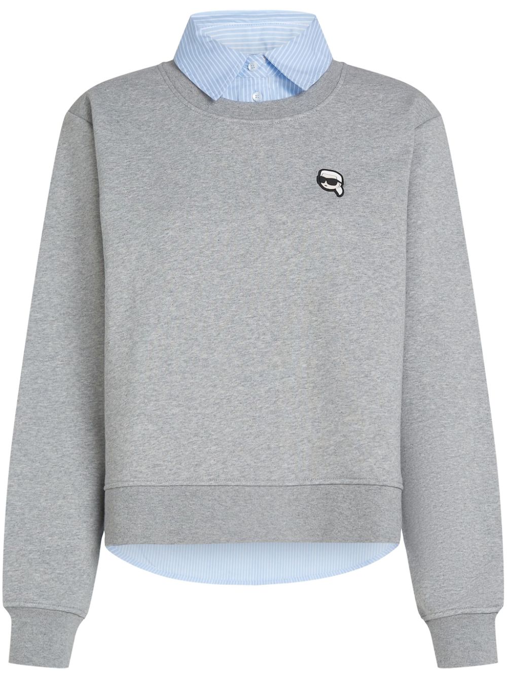 Karl Lagerfeld Ikonik Karl classic-collar sweatshirt - Grey von Karl Lagerfeld