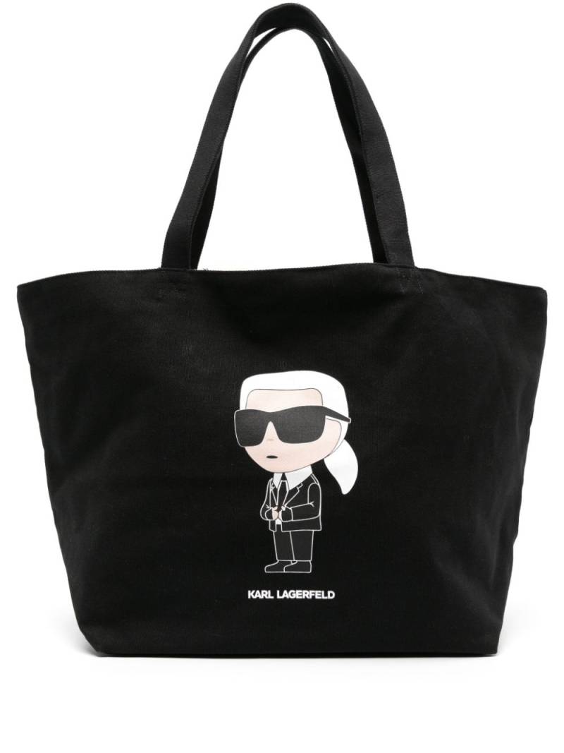 Karl Lagerfeld Ikonik Karl cotton tote bag - Black von Karl Lagerfeld