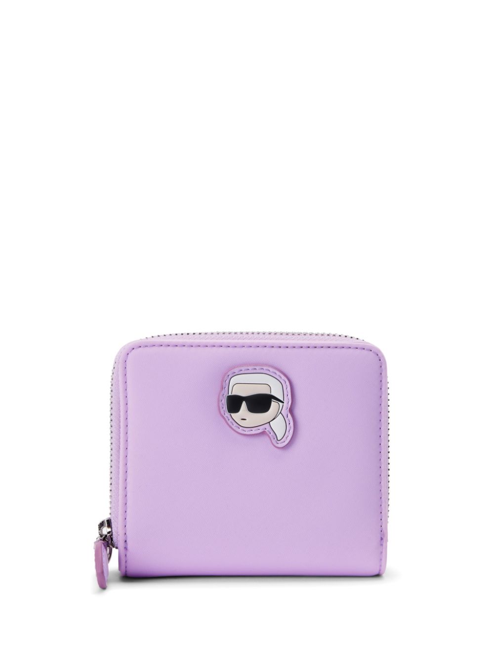 Karl Lagerfeld Ikonik Karl leather purse - Purple von Karl Lagerfeld