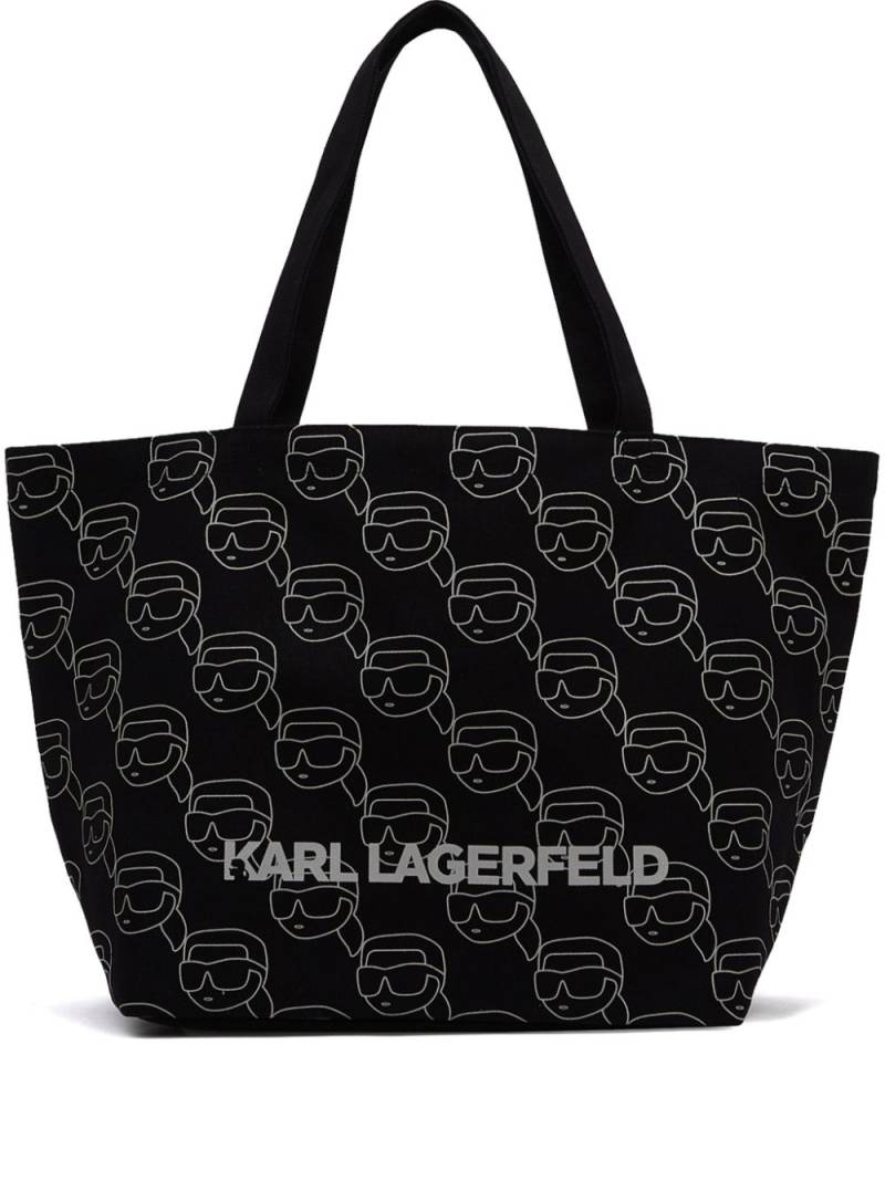 Karl Lagerfeld Ikon Karl monogram tote bag - Black von Karl Lagerfeld