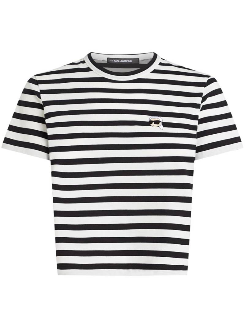 Karl Lagerfeld Ikonik Karl organic-cotton T-shirt - Black von Karl Lagerfeld