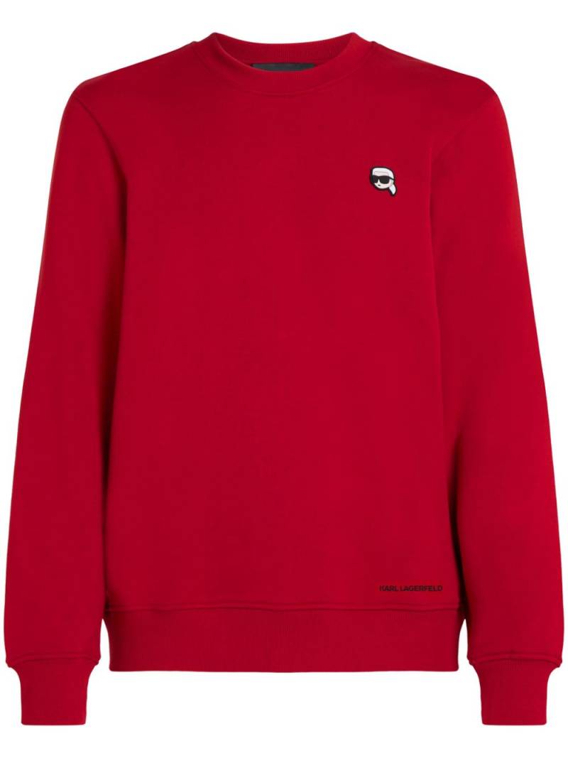 Karl Lagerfeld Ikonik Karl organic-cotton sweatshirt - Red von Karl Lagerfeld