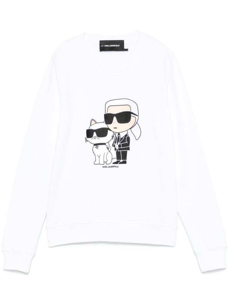 Karl Lagerfeld Ikonik Karl & Choupette sweatshirt - White von Karl Lagerfeld