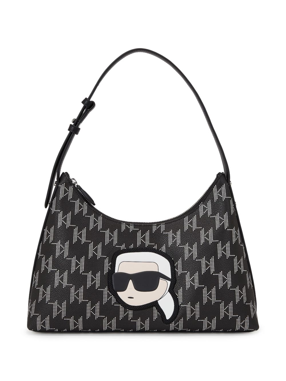 Karl Lagerfeld Ikon Monogram shoulder bag - Black von Karl Lagerfeld