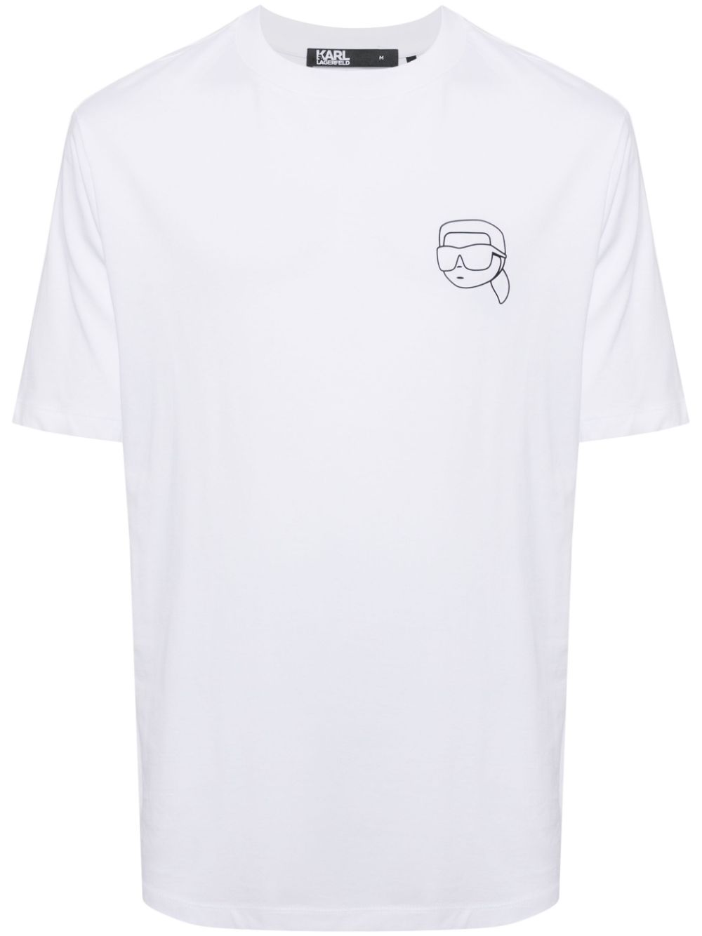 Karl Lagerfeld Ikonik Outline organic-cotton T-shirt - White von Karl Lagerfeld