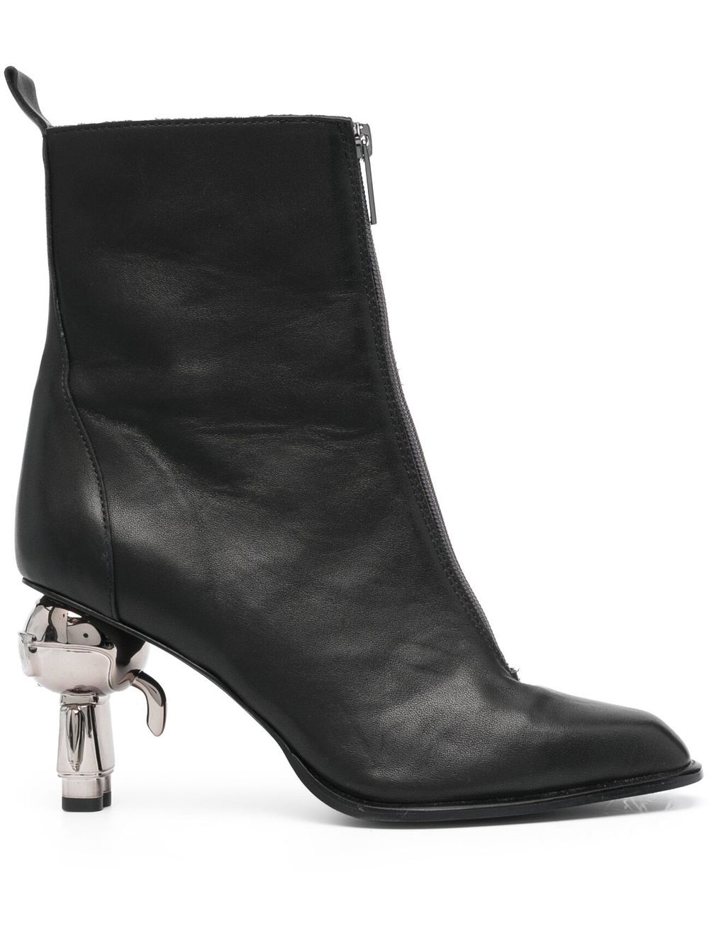 Karl Lagerfeld Ikonik-heel leather ankle boots - Black von Karl Lagerfeld