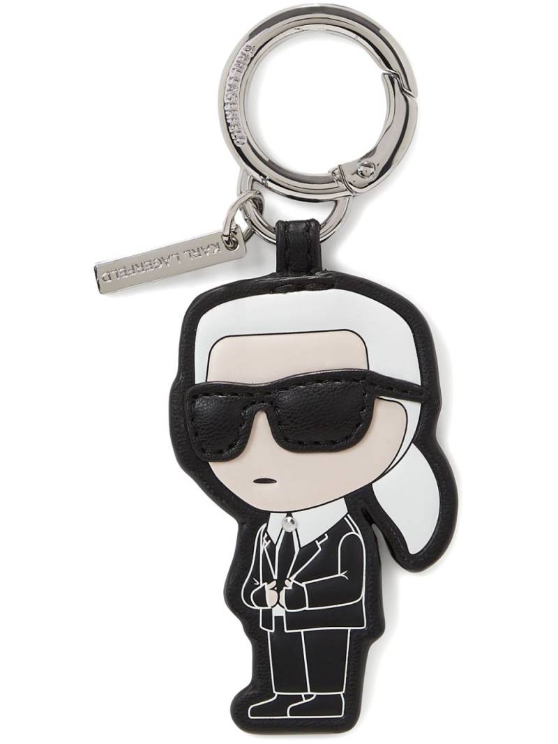 Karl Lagerfeld Ikon logo-pendant keychain - Black von Karl Lagerfeld