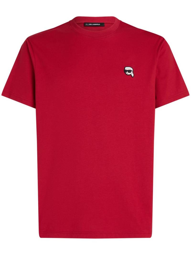 Karl Lagerfeld Ikonik patch t-shirt - Red von Karl Lagerfeld