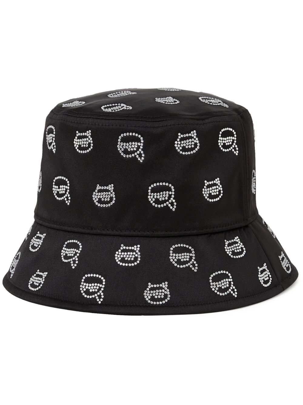 Karl Lagerfeld Ikon rhinestone-embellished bucket hat - Black von Karl Lagerfeld