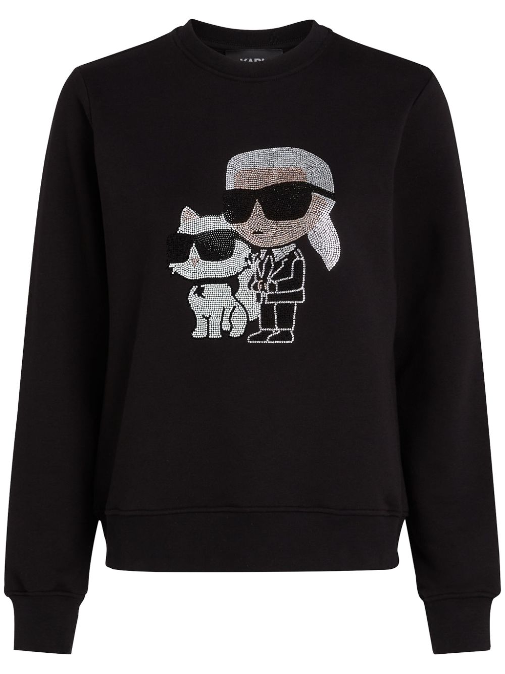 Karl Lagerfeld Ikon rhinestone-embellished sweatshirt - Black von Karl Lagerfeld