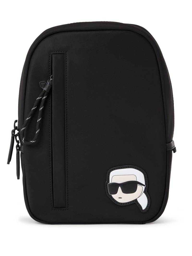 Karl Lagerfeld medium Ikon sling bag - Black von Karl Lagerfeld