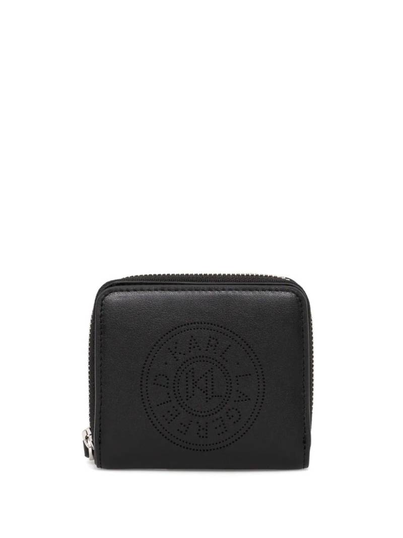 Karl Lagerfeld K/Circle leather bi-fold wallet - Black von Karl Lagerfeld