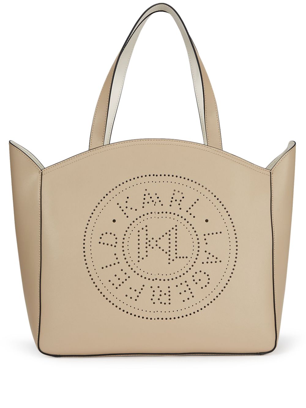 Karl Lagerfeld K/Circle perforated-logo tote bag - Neutrals von Karl Lagerfeld