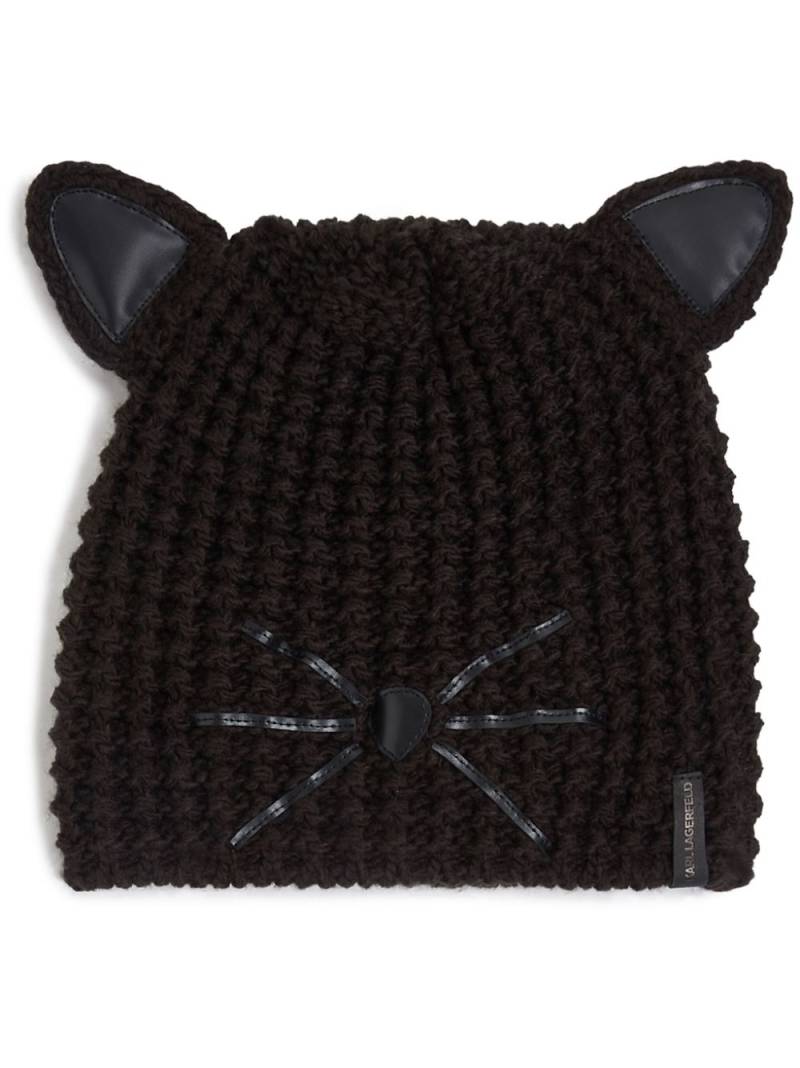 Karl Lagerfeld K/Essential Choupette beanie - Black von Karl Lagerfeld