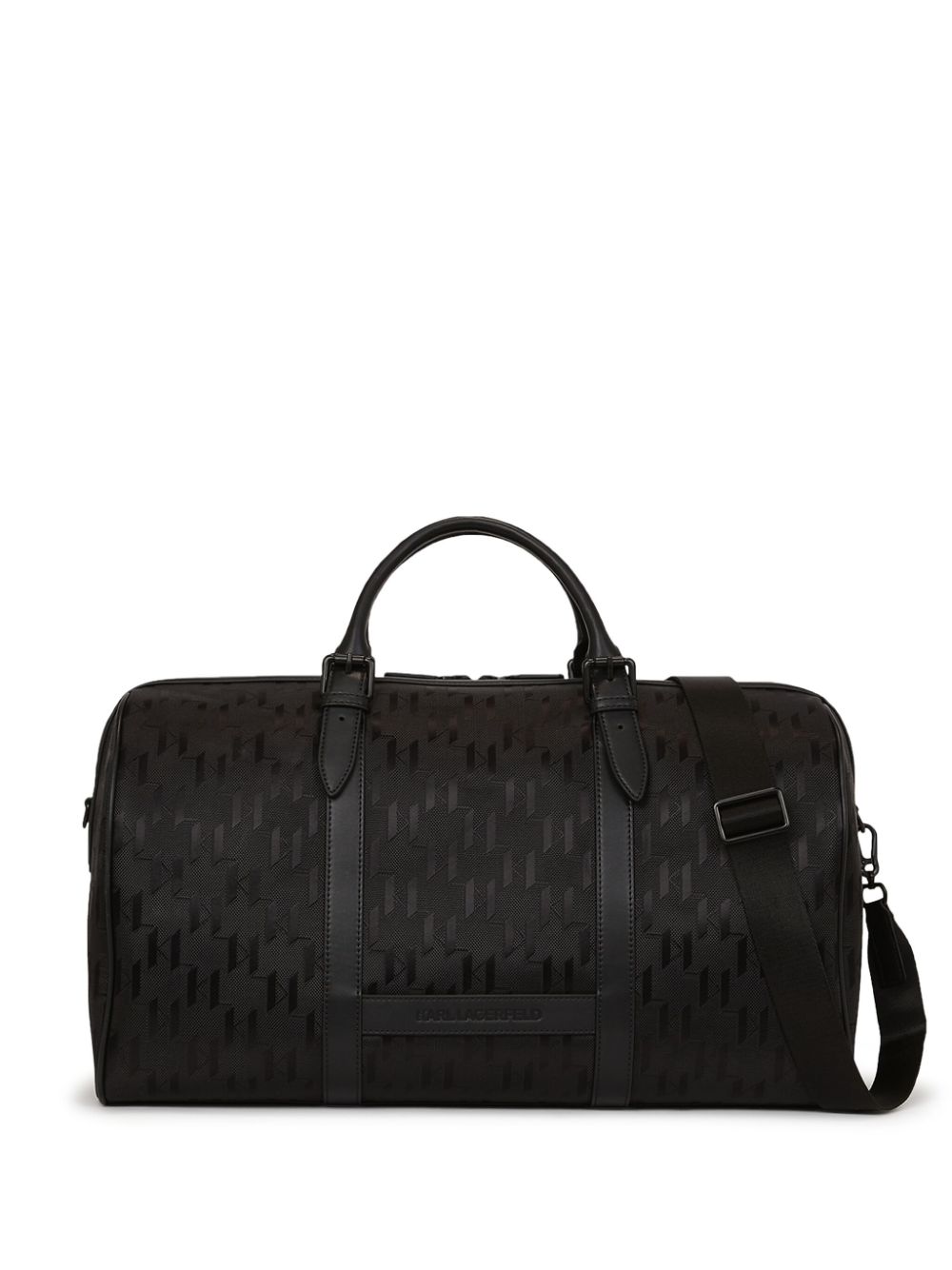 Karl Lagerfeld K/Etch jacquard weekender bag - Black von Karl Lagerfeld