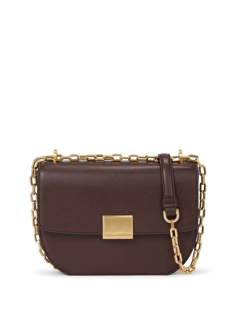 Karl Lagerfeld small K/Forever leather cross body bag - Brown von Karl Lagerfeld