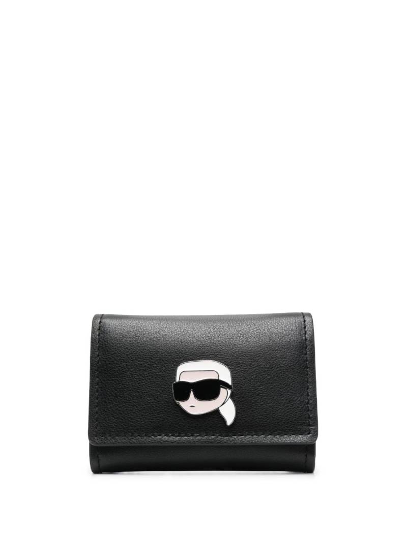 Karl Lagerfeld Ikon leather wallet - Black von Karl Lagerfeld