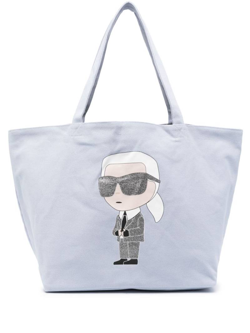 Karl Lagerfeld K/Ikonik 2.0 canvas tote bag - Blue von Karl Lagerfeld