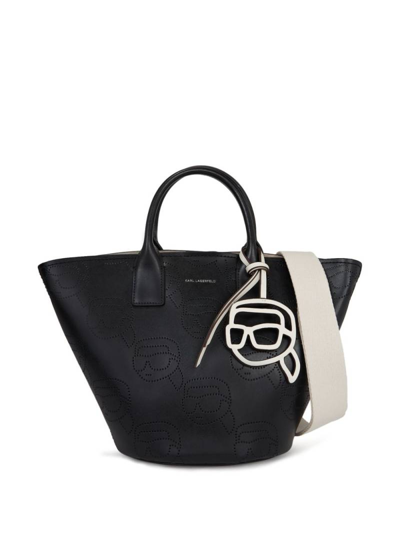 Karl Lagerfeld Ikon perforated tote bag - Black von Karl Lagerfeld