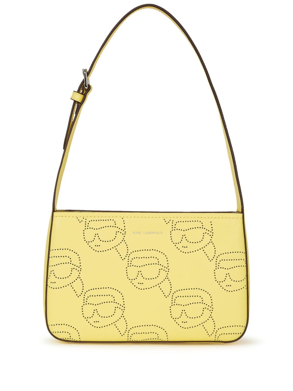 Karl Lagerfeld Ikon perforated leather shoulder bag - Yellow von Karl Lagerfeld