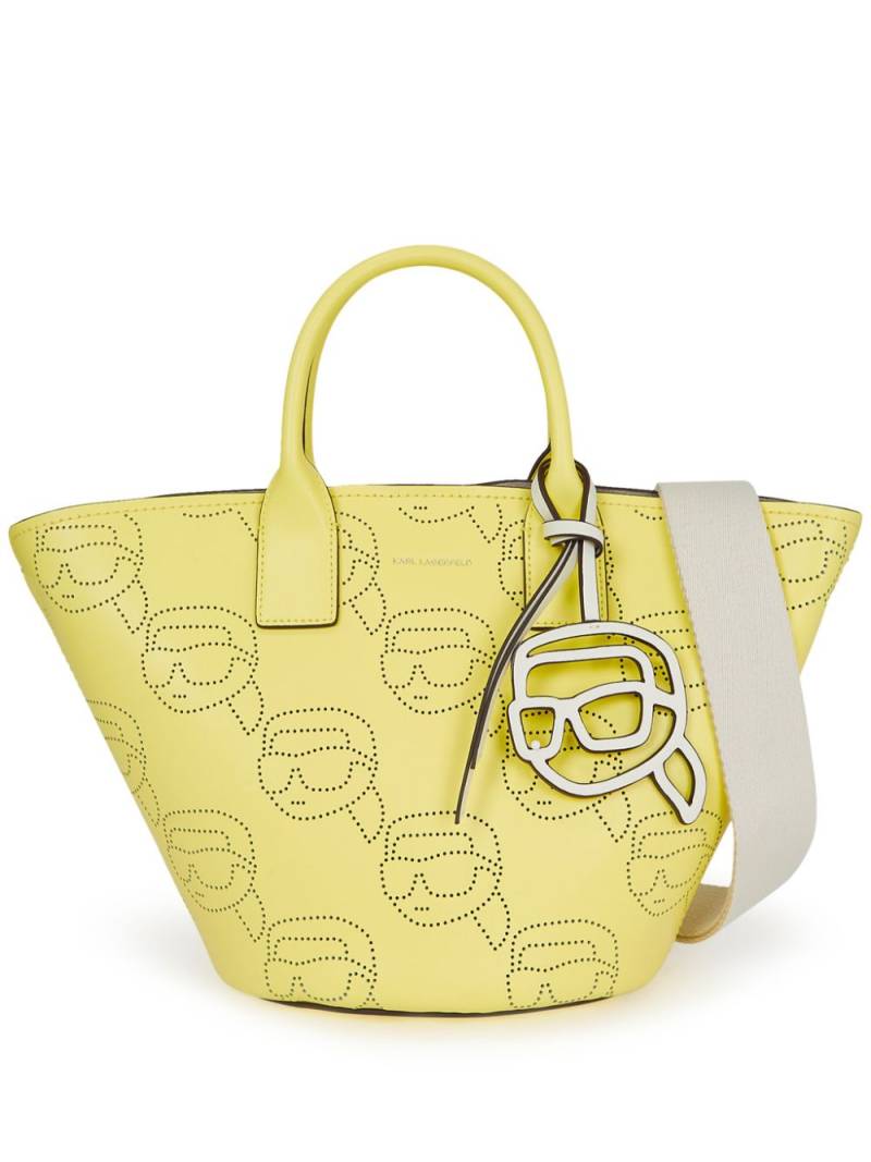 Karl Lagerfeld Ikonik perforated tote bag - Yellow von Karl Lagerfeld